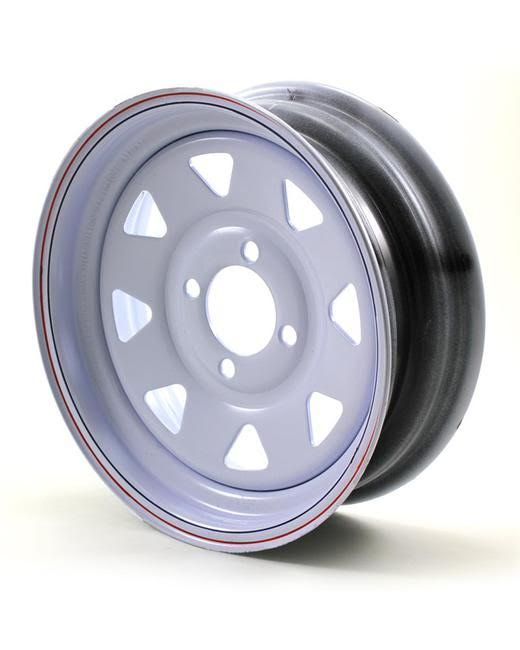 13X4.5 4-4 White Spoke Trailer Wheel | Tires4That by