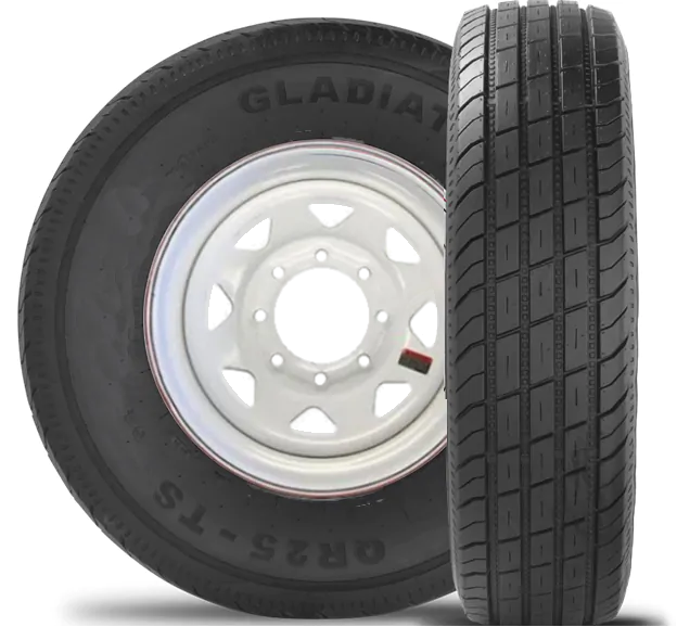 Gladiator Qr25-Ts Radial On White Spoke Trailer | 235/85R-16