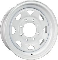 16X6 8-6.5 WHITE SPOKE HEAVY DUTY