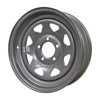 15X5 5-4.5  SILVER SPOKE WHEEL