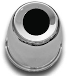 STAINLESS STEEL 3 1/8" CAP BLACK BUTTON